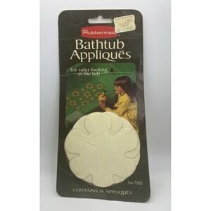 VTG MCM 1970's Rubbermaid Flower Tub Appliques NO 7085 White 14 Peel & Stick NOS